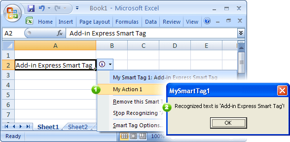 Create Smart Tags In VB NET C C For Word Excel Outlook