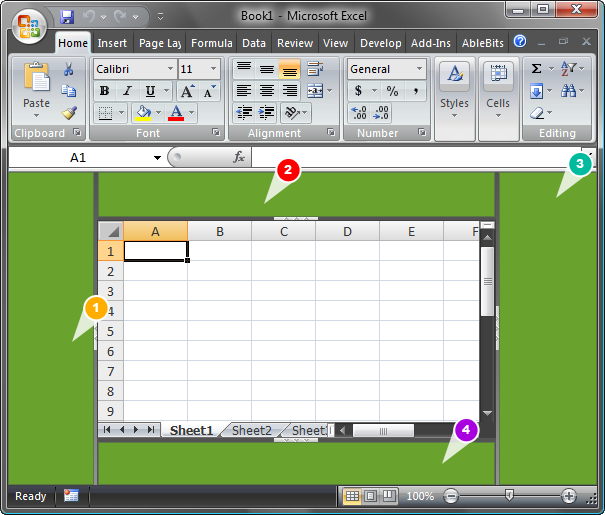 Locations available for custom Excel task panes