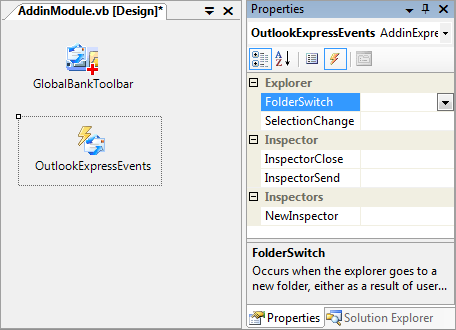 Outlook Express events