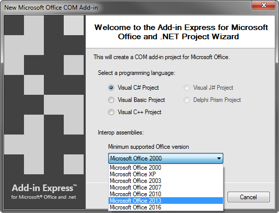 Develop version-neutral Office add-in/plugin: Outlook, Excel, PowerPoint,  Word