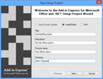 In Visual Studio 2012, Add-in Express generates setup projects based on InstallShield or WiX