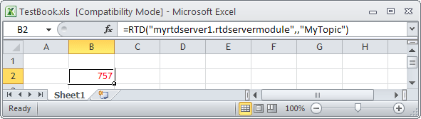excel for mac 2011 rtd functions