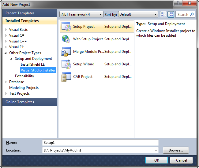 Create Visual Studio Project Template