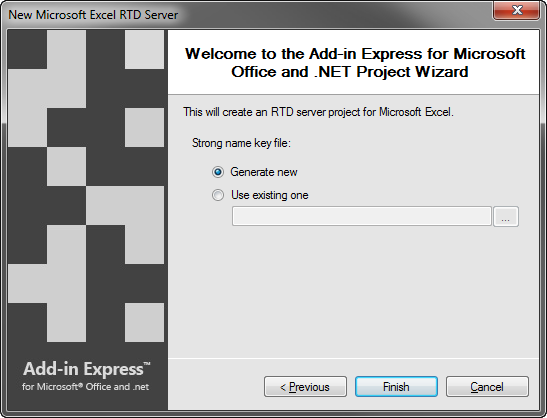 Creating a new Excel RTD server - using strong names