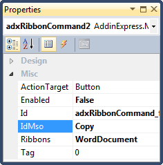 Disabling the Copy command in Word 2007 and above